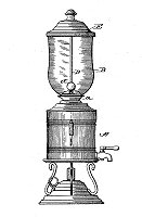 Van Marter 1898 - Appareil à café en métal et en verre